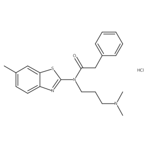N-(3-(dimethylamino)propyl)-N-(6-methylbenzo[d]thiazol-2-yl)-2-phenylacetamide hydrochloride Structure