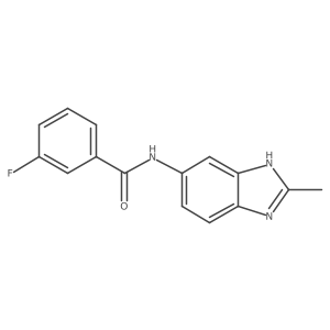 3-fluoro-N-(2-methyl-1H-benzimidazol-5-yl)benzamide Structure