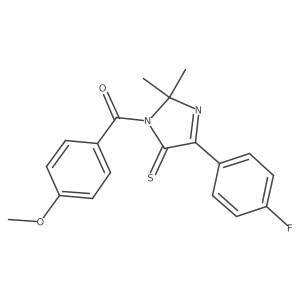 4-(4-fluorophenyl)-1-(4-methoxybenzoyl)-2,2-dimethyl-2,5-dihydro-1H-imidazole-5-thione Structure
