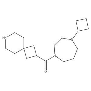 7-Azaspiro[3.5]nonan-2-yl-(4-cyclobutyl-1,4-diazepan-1-yl)methanone结构式