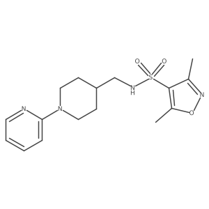 3,5-dimethyl-N-((1-(pyridin-2-yl)piperidin-4-yl)methyl)isoxazole-4-sulfonamide Structure