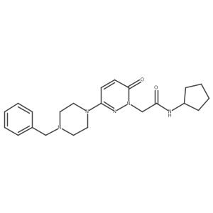 2-(3-(4-benzylpiperazin-1-yl)-6-oxopyridazin-1(6H)-yl)-N-cyclopentylacetamide Structure