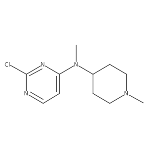 2-chloro-N-methyl-N-(1-methylpiperidin-4-yl)pyrimidin-4-amine结构式