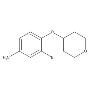 3-Bromo-4-(oxan-4-yloxy)aniline结构式