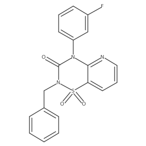 2-benzyl-4-(3-fluorophenyl)-2H-pyrido[2,3-e][1,2,4]thiadiazin-3(4H)-one 1,1-dioxide Structure