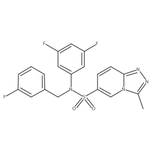 N-(3,5-difluorophenyl)-N-[(3-fluorophenyl)methyl]-3-methyl-[1,2,4]triazolo[4,3-a]pyridine-6-sulfonamide结构式