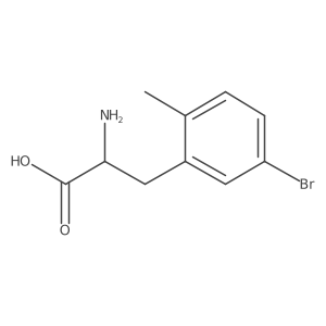 2-Amino-3-(5-bromo-2-methylphenyl)propanoic acid结构式