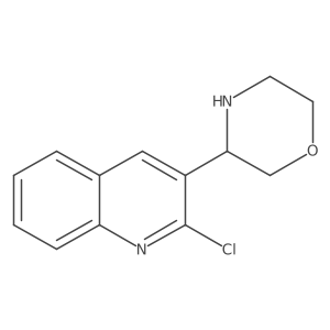 2-Chloro-3-(morpholin-3-yl)quinoline结构式