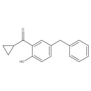 4-Benzyl-2-cyclopropanecarbonylphenol Structure