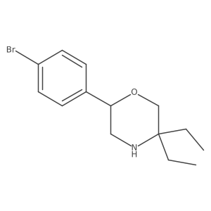 2-(4-Bromophenyl)-5,5-diethylmorpholine结构式