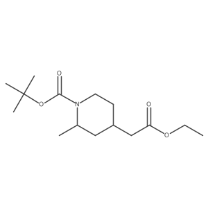 Tert-butyl 4-(2-ethoxy-2-oxoethyl)-2-methylpiperidine-1-carboxylate Structure