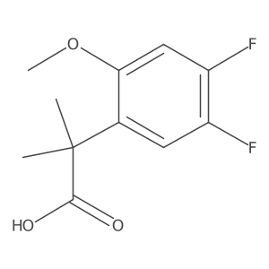 2-(4,5-Difluoro-2-methoxyphenyl)-2-methylpropanoic acid结构式