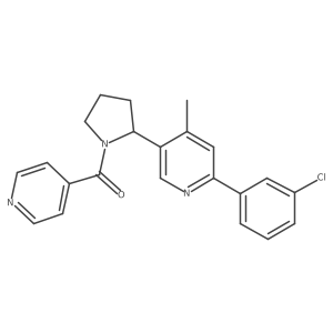 [2-[6-(3-Chlorophenyl)-4-methylpyridin-3-yl]pyrrolidin-1-yl]-pyridin-4-ylmethanone结构式