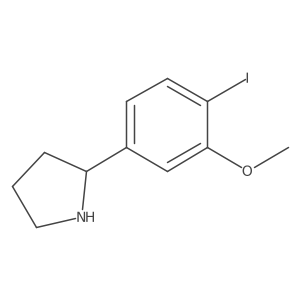 2-(4-Iodo-3-methoxyphenyl)pyrrolidine结构式