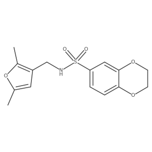 N-((2,5-dimethylfuran-3-yl)methyl)-2,3-dihydrobenzo[b][1,4]dioxine-6-sulfonamide结构式