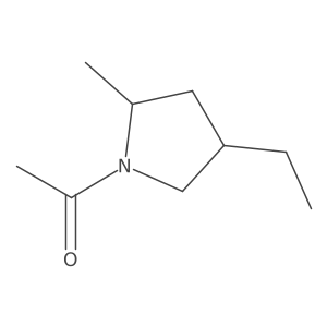 1-(4-Ethyl-2-methyl-1-pyrrolidinyl)ethanone结构式