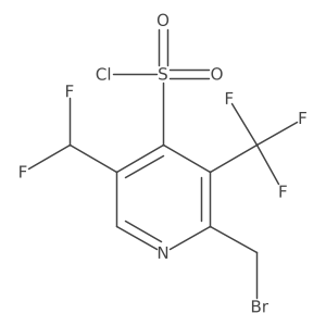 2-(Bromomethyl)-5-(difluoromethyl)-3-(trifluoromethyl)pyridine-4-sulfonyl chloride Structure
