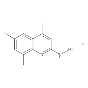 6-Bromo-4,8-dimethyl-2-hydrazinoquinoline hydrochloride Structure