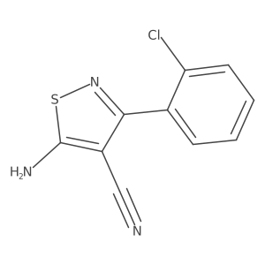 5-Amino-3-(2-chlorophenyl)-1,2-thiazole-4-carbonitrile结构式