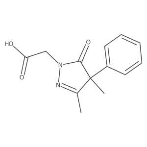 2-(3,4-Dimethyl-5-oxo-4-phenylpyrazol-1-yl)acetic acid Structure