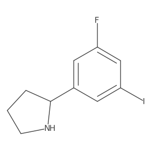 (S)-2-(3-Fluoro-5-iodophenyl)pyrrolidine Structure