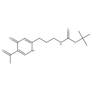 Tert-butyl 3-(5-acetyl-4-hydroxypyridin-2-YL)propylcarbamate结构式