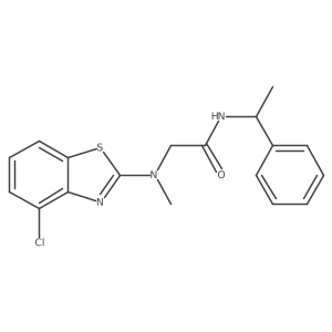 2-((4-chlorobenzo[d]thiazol-2-yl)(methyl)amino)-N-(1-phenylethyl)acetamide Structure