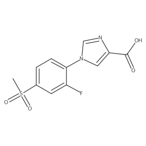 1-(2-Fluoro-4-methanesulfonylphenyl)-1H-imidazole-4-carboxylic acid结构式