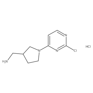 (1-(2-Chloropyrimidin-4-yl)pyrrolidin-3-yl)methanamine hydrochloride Structure