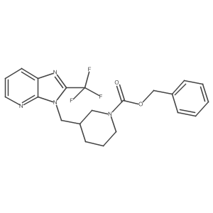 benzyl 3-((2-(trifluoromethyl)-3H-imidazo[4,5-b]pyridin-3-yl)methyl)piperidine-1-carboxylate Structure