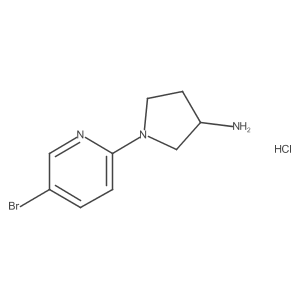 (S)-1-(5-bromopyridin-2-yl)pyrrolidin-3-amine hydrochloride结构式
