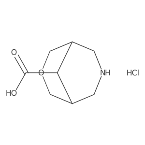 3-Oxa-7-azabicyclo[3.3.1]nonane-9-carboxylic acid hydrochloride结构式