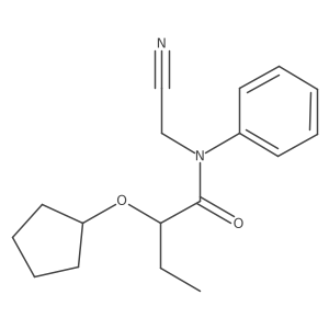 N-(cyanomethyl)-2-(cyclopentyloxy)-N-phenylbutanamide结构式