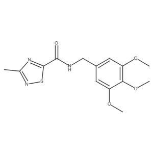 3-methyl-N-(3,4,5-trimethoxybenzyl)-1,2,4-thiadiazole-5-carboxamide结构式