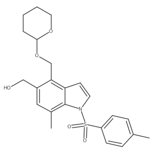 (7-Methyl-4-(((tetrahydro-2H-pyran-2-yl)oxy)methyl)-1-tosyl-1H-indol-5-yl)methanol Structure