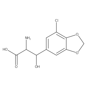 2-Amino-3-(7-chloro-1,3-dioxaindan-5-yl)-3-hydroxypropanoic acid结构式