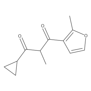 1-Cyclopropyl-2-methyl-3-(2-methylfuran-3-yl)propane-1,3-dione Structure