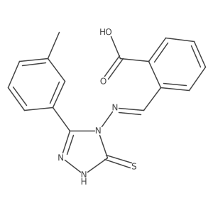 2-(((5-Thioxo-3-(m-tolyl)-1H-1,2,4-triazol-4(5H)-yl)imino)methyl)benzoic acid结构式