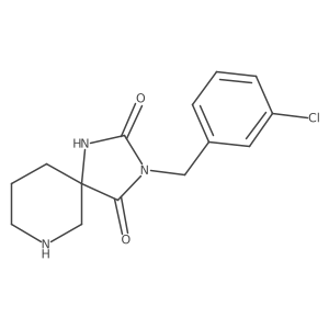 3-[(3-Chlorophenyl)methyl]-1,3,9-triazaspiro[4.5]decane-2,4-dione Structure