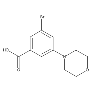 3-Bromo-5-morpholinobenzoic acid结构式