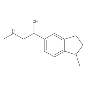 1-(1-methyl-2,3-dihydro-1H-indol-5-yl)-2-(methylamino)ethan-1-ol结构式