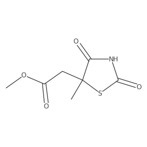 Methyl 2-(5-methyl-2,4-dioxothiazolidin-5-yl)acetate Structure