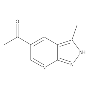 1-(3-Methyl-1H-pyrazolo[3,4-b]pyridin-5-yl)ethanone结构式