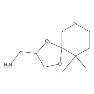 (10,10-Dimethyl-1,4-dioxa-7-thiaspiro[4.5]decan-2-yl)methanamine Structure
