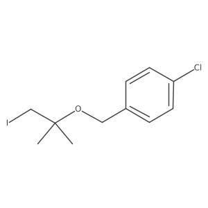1-Chloro-4-{[(1-iodo-2-methylpropan-2-yl)oxy]methyl}benzene结构式