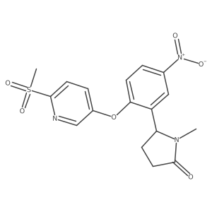 1-Methyl-5-[2-[[6-(methylsulfonyl)-3-pyridinyl]oxy]-5-nitrophenyl]-2-pyrrolidinone Structure