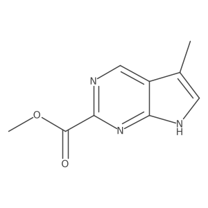 Methyl 5-methyl-7H-pyrrolo[2,3-d]pyrimidine-2-carboxylate Structure