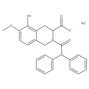 Sodium (S)-2-(2,2-diphenylacetyl)-5-hydroxy-6-methoxy-1,2,3,4-tetrahydroisoquinoline-3-carboxylate结构式