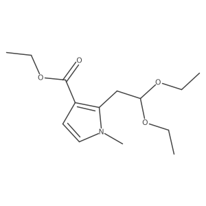 Ethyl 2-(2,2-diethoxyethyl)-1-methyl-pyrrole-3-carboxylate结构式