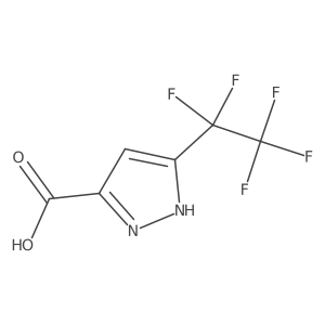 5-(pentafluoroethyl)-1H-pyrazole-3-carboxylic acid结构式